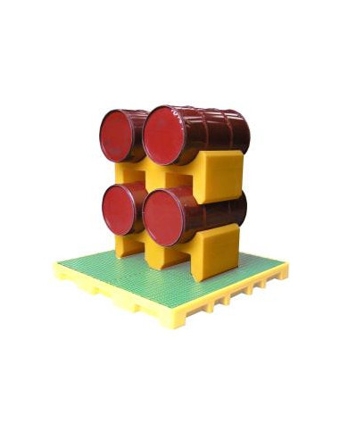 Stackable support for 2 x 60 L drums
