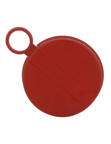 Capsule 2" plastique PE rouge pour bonde S56x4 (Ø66.5mm / H:12 mm)