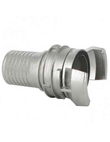 Symmetrical coupling Ø50 mm - with locking ring - Hose tail Ø 51 mm - Stainless Steel