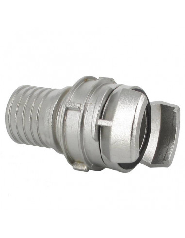 Symmetrical coupling Ø40 mm - with locking ring - Hose tail Ø 40 mm - Stainless Steel