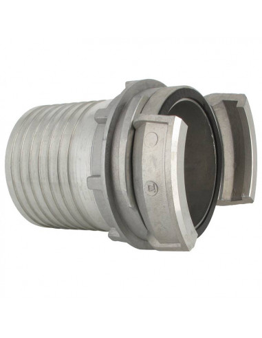 Symmetrical coupling Ø100 mm - with locking ring - Hose tail Ø110 mm - Aluminium