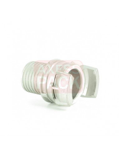 Symmetrical coupling Ø50 mm - with locking ring - Hose tail Ø 55 mm - Stainless Steel