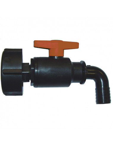 Ball valve PPG F 2" S60X6 DN20 EPDM/PE seal - angled output Ø25 mm