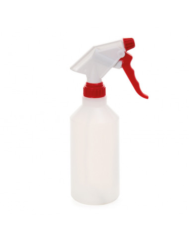 Trigger sprayer 2.2 ml - NBR white/red  (Ø28/400) + bottle 520 ml natural