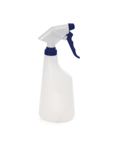 Trigger sprayer 2.2 ml - FPM white/blue (Ø28/400) + bottle 630 ml natural + graduated scale