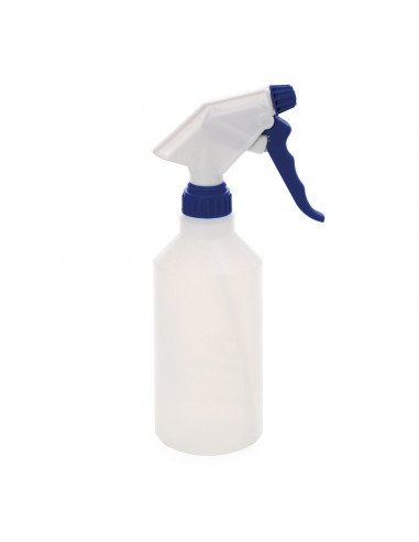Trigger sprayer 2.2 ml - JPM white/blue (Ø28/400) + bottle 520 ml natural