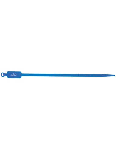 Tag label ties - Polyamid - Length 200 mm - Tail Ø4.8 mm - Blue