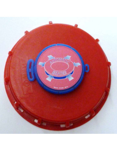 Schütz screw cap  Ø150 + 2" bung degassing (TPE gasket) + blue cap