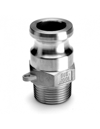 1" camlock adapter BSP x 1" male thread Stainless steel 316