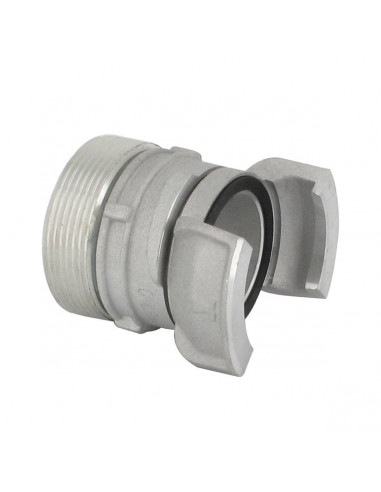 Symmetrical coupling - Aluminium - with locking ring - Male  3" BSP - DN65 - NBR seal