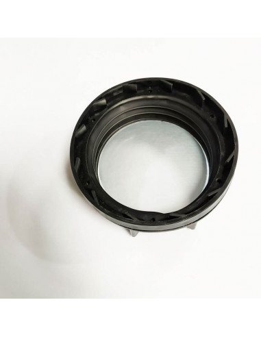 Bouchon F DIN61 (S60X6) Noir plein (plat) + Inviolabilité + Joint disque Alu-PE
