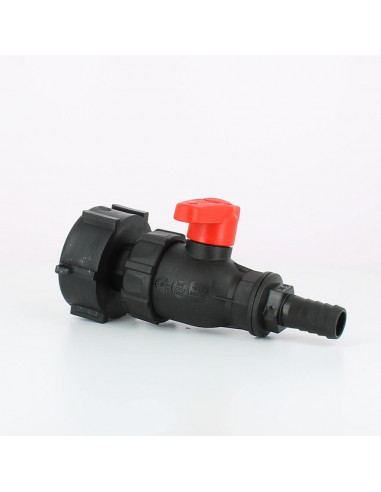 Ball valve PP F 2" S60x6 - straight output Ø 20 mm
