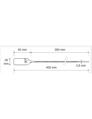 Pulltight seals - PP - Length 230 mm - Tail Ø3.5 mm