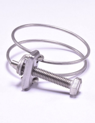 Double steel clamping ring - Stainless steel - 28-32 mm