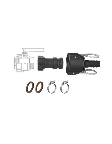 IBC‘s long camlock 2" (S60X6) dispensing kit hose tail Ø38