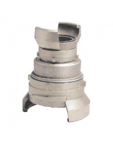 Symmetrical coupling double junction - with locking ring - Diameter 100 mm / 65 mm - Inox