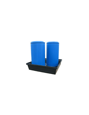 Square 240 L retention tank with flat base (HDPE) -, without duckboard
