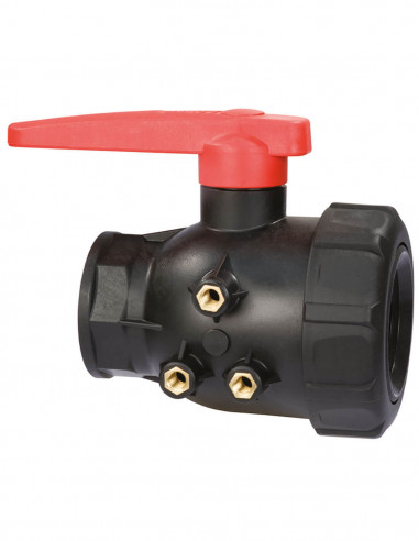 PP ball valve 2 ways F/F 1/2“ BSP (dn 16 mm)