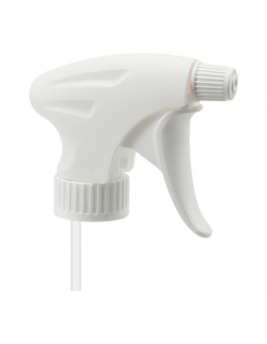 Vela Trigger sprayer 1.3 ml - PE - tube 20.5 cm - thread 28mm/400 -white