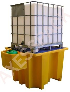 Bac de rétention PE 1100 litres + Réceptacle intégré