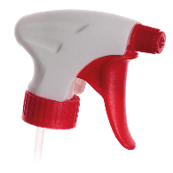 Tête de pulvérisateur 1.3 ml - PE - tige 25 cm - Bague 28mm/400 - rouge