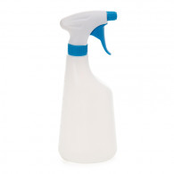 Pulvérisateur 1.3 ml PE blanc/bleu (Ø28/400) + flacon 630 ml naturel gradué