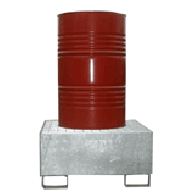 Bac de rétention carré 220 litres en acier galvanisé